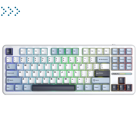 Клавиатуры AULA F87 3in1 (BT, 2.4 GHz, Wired) Blue-White-Purple